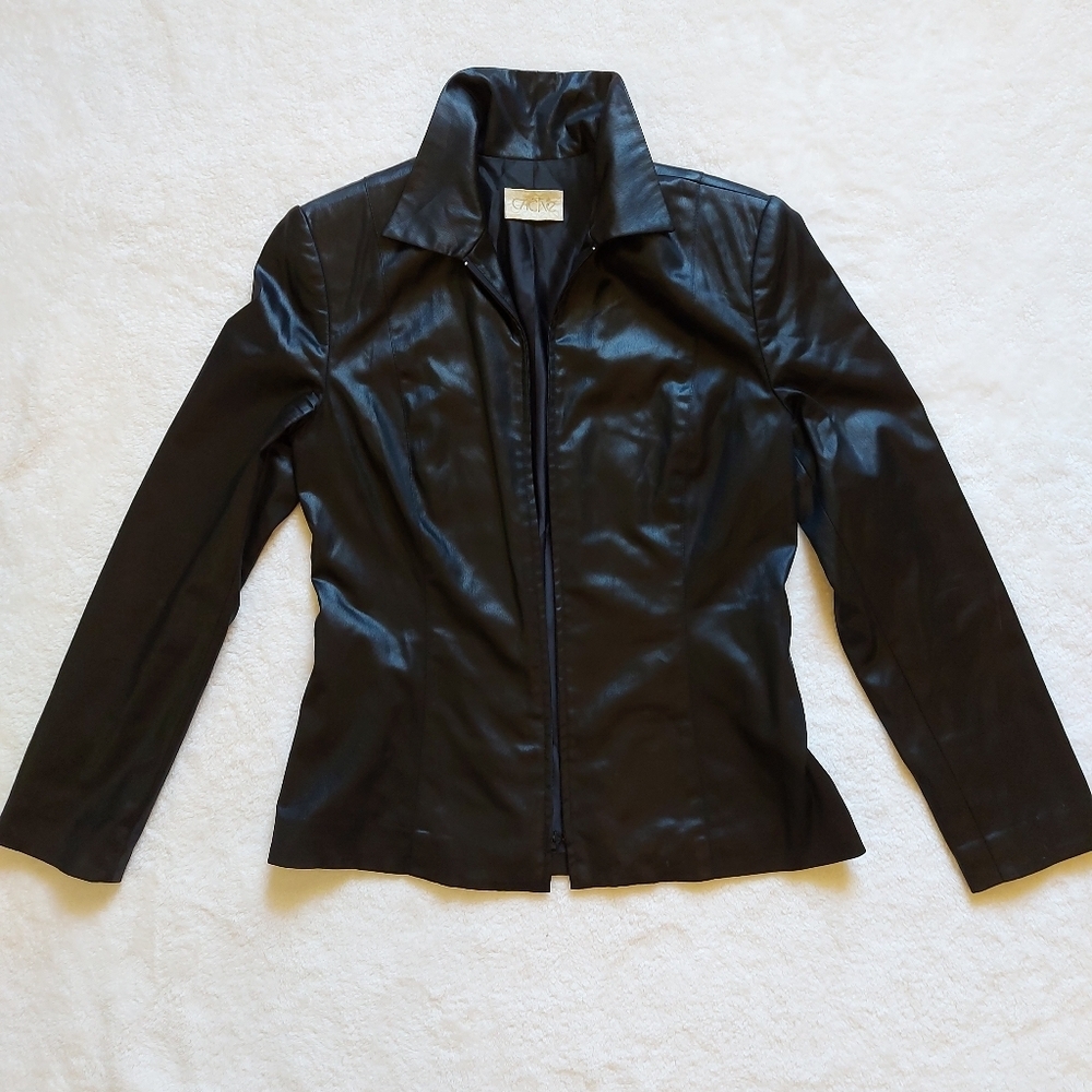 Women's fitted jacket (blazer) in black by Caché size 8 - Picture 9 of 10